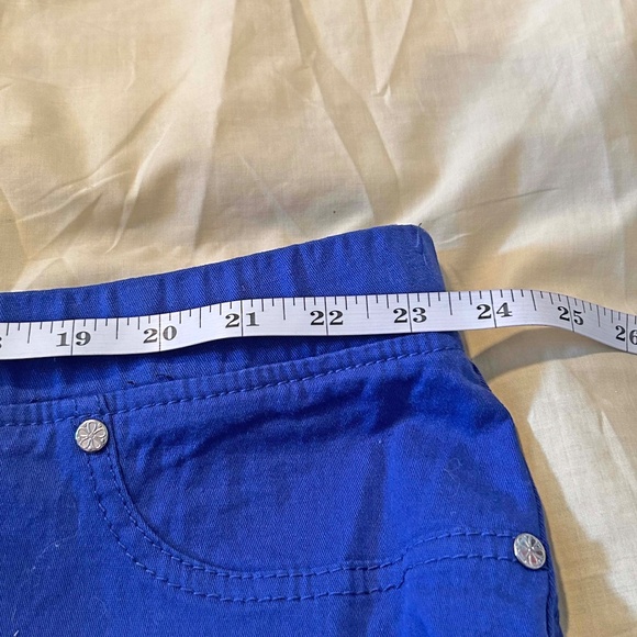 PANTS, STRETCH JEGGING, ETHNIC BLUE, SIZE 28, 98% COTTON 2% SPANDEX, PENNINGTONS - Picture 6 of 15